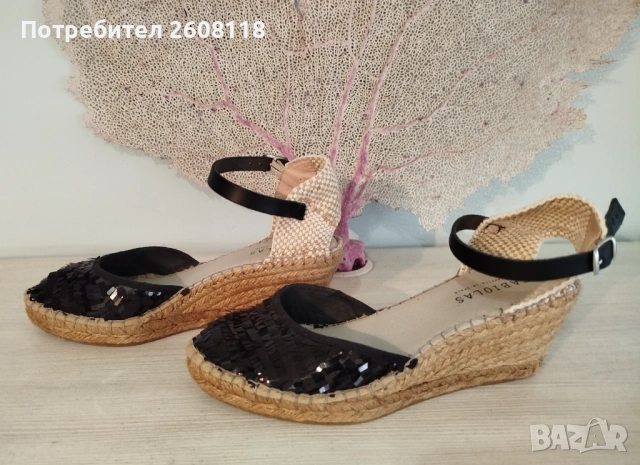 Сандали FABIOLAS – на платформа, еспадрил, №40, снимка 6 - Сандали - 53615957