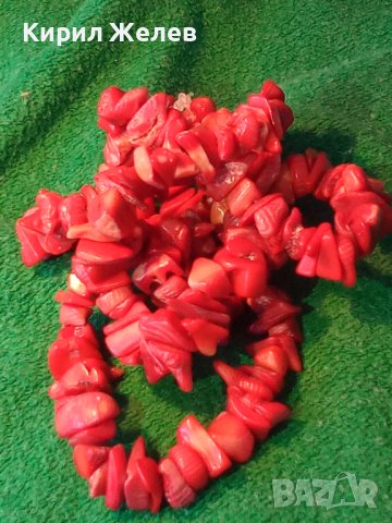 ПРЕКРАСНО СКЪПОЦЕННО ВИНТИДЖ АРТ КОЛИЕ от НАТУРАЛЕН ЧЕРВЕН КОРАЛ БИЖУ РЪЧНА ИЗРАБОТКА 15376, снимка 3 - Колиета, медальони, синджири - 41753198