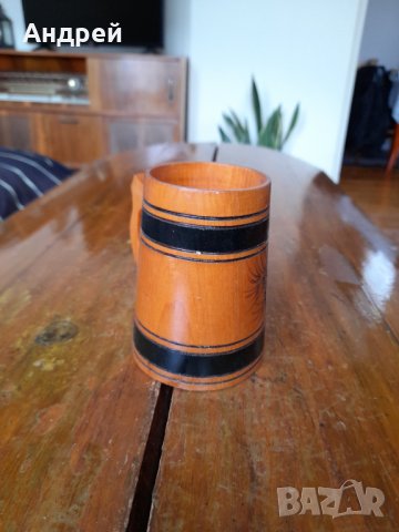 Стара дървена чаша,халба, снимка 2 - Други ценни предмети - 40123941