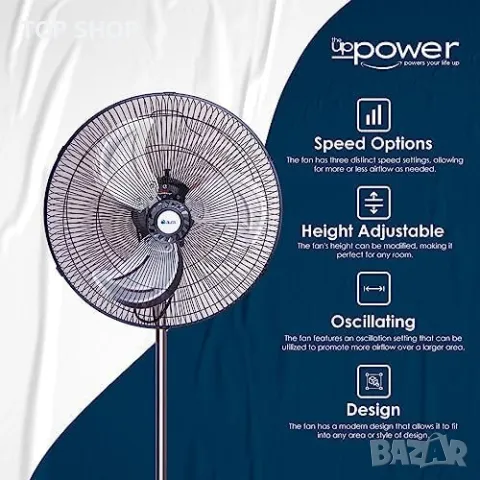 Нов Висококачествен Вентилатор 3 скорости Охлаждане Дом Офис, снимка 5 - Други стоки за дома - 49927522