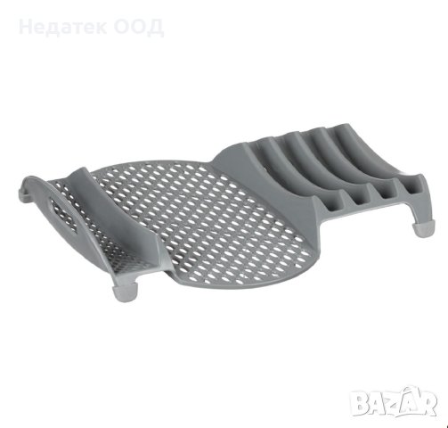 Сушилник за чинии и чаши, Пластмасов, 35x27см, Сив, снимка 2 - Други стоки за дома - 41944612
