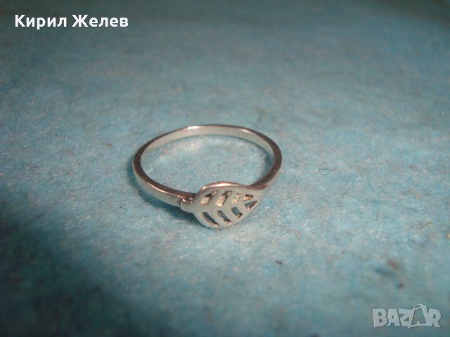 ЛИСТОВИДНО СРЕБЪРНО АРТ НУВО ПРЪСТЕНЧЕ ВИСОКА ПРОБА СРЕБРО МАЙСТОРСКИ СТАР ФЛОРАЛЕН ПРЪСТЕН 25683, снимка 10 - Пръстени - 35884570