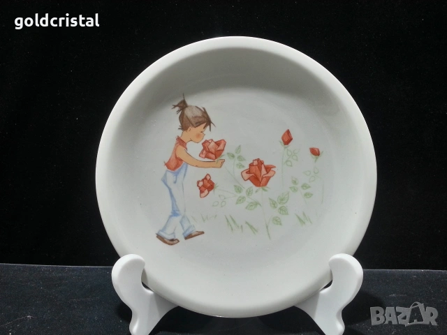 Стар български порцелан чиния 