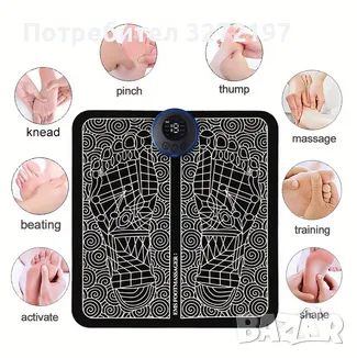 Комплект EMS масажори 2бр.-за крака и тяло с електростимулация за подобряване на циркулацията, USB, снимка 3 - Масажори - 49723732