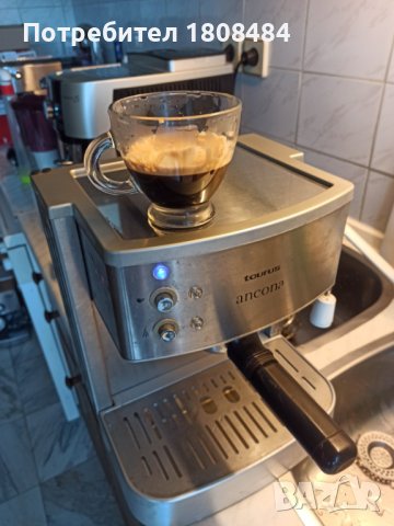 Кафемашина Таурус Анкона иноксова с ръкохватка с крема диск, работи отлично и прави хубаво кафе , снимка 3 - Кафемашини - 41120382