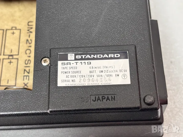 Преносим Касетофон (cassette recorder) Standard SR-T119, снимка 14 - Радиокасетофони, транзистори - 55951006