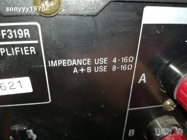 SONY TA-F319R MADE IN JAPAN 2510211528, снимка 12 - Ресийвъри, усилватели, смесителни пултове - 34578166