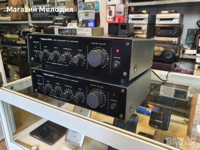 Усилвател Realistic MPA-30 В отлично техническо и визуално състояние., снимка 6 - Ресийвъри, усилватели, смесителни пултове - 47520019