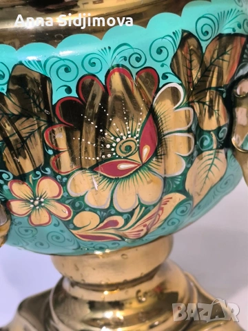 Руски самовар рисуван , снимка 7 - Антикварни и старинни предмети - 53685503