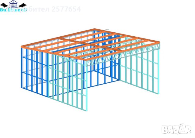 Конструкция за Автомивка - 50м²-7м x 7.50м, снимка 3 - Строителни материали - 44142595