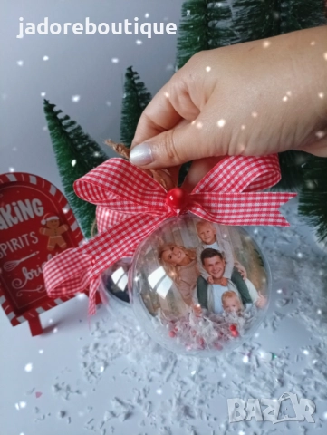 Коледна топка със снимка, снимка 2 - Коледни подаръци - 52243167