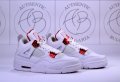 Nike Jordan Retro 4 UniversityBlue, Off-White, Fire Red, Metallic Red, снимка 9