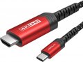 JSAUX USB C към HDMI кабела (4K @ 60Hz), USB Type C Thunderbolt 3 към HDMI кабел - 3 метра, снимка 1 - USB кабели - 35665088