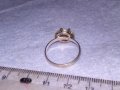 СРЕБЪРЕН АР ДЕКО СТИЛ СКЪПОЦЕНЕН ПРЪСТЕН СРЕБРО 925 с ШЛИФОВАН КАМЪК РОЗОВО КОТЕШКО ОКО 21661, снимка 13