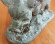 Стара метална статуетка, глиган, прасе, снимка 4