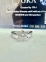 Сребърен пръстен с мойсанит (диамант) 1 карат , снимка 2