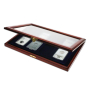 Луксозна дървена кутия витрина SAFE за 8 сертифицирани монети / SLABS капсули, снимка 1 - Нумизматика и бонистика - 44829102
