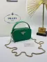 Prada Елегантна Дамска Чанта С Твърда Форма Дръжка За Ръка И Златна Верижка - 7 Цвята Код SEM-866, снимка 11