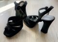Елегантни официални дамски черни сандали на висок ток, снимка 8