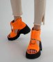 Летни боти- оранжеви с черно ходило - LB50, снимка 3