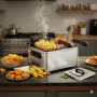 Фритюрник Cheffinger CF-EDP5.0 – 5L, 2000W, неръждаема стомана, 3 кошници, регулируема температура, снимка 3