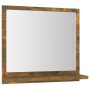 vidaXL Огледало за баня, опушен дъб, 40x10,5x37 см, инженерно дърво(SKU:815633, снимка 1 - Огледала - 44475741