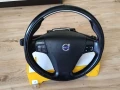 Мултифункционален волан с аербег airbag и лентов кабел + лост за мигачи/чистачки Volvo S40 V50 C30 , снимка 1