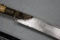 Стар османски балкански ятаган нож акулак с кания корали бели дръжки , снимка 12