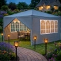 Просторна градинска шатра - стабилна конструкция и водоустойчива рамка, снимка 7