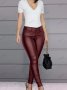 Дамски модни панталони от еко кожа, 3цвята - 023, снимка 4