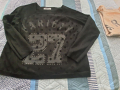 Нежна черна блузка с тюл, снимка 1 - Блузи с дълъг ръкав и пуловери - 36243717