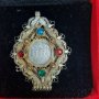 Старинен позлатен женски медальон ,филигран , снимка 3