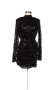 Черна рокля с паети, снимка 1 - Рокли - 41783307