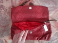 Нов Клъч от еко кожа в червено, снимка 5