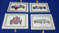Ретро календарчета, състезателни коли,1981 г, 4 различни