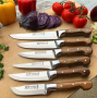 Комплект стоманени касапски ножове 6 части, снимка 1 - Прибори за хранене, готвене и сервиране - 36248298