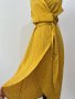 Жълта дамска рокля, снимка 8