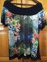 Красива блуза с флорални мотиви - XL, снимка 1 - Туники - 41407967
