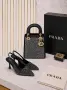 Prada Дамски Черни Обувки На Ток Прада Код E150, снимка 4