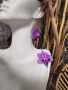 "Purple Orchid" Тези изящни обеци съдържат истинска мини орхидея в красиви розово-лилави нюанси, снимка 9