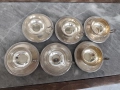 Сребърен сервиз за кафе - 6 чашки и 6 чинийки , снимка 2