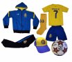 Ronaldo Жълт Екип + Чорапи + Шапка + анцуг + шапка + Топка Роналдо Ал Насър 2024 CR7