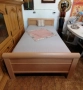 Масивно легло внос от Германия, с размери 120/200 см в комплект с подматрачна рамка и матрак., снимка 1