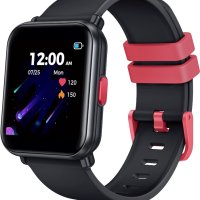 Детски интелигентен часовник черен 1,4" сензорен екран Bluetooth, съвместим с Android IOS, , снимка 1 - Детски - 44168427