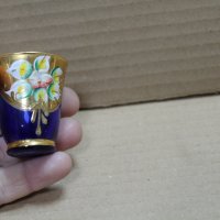 Стъклена чаша с позлата Бохемия , снимка 5 - Сервизи - 35713829