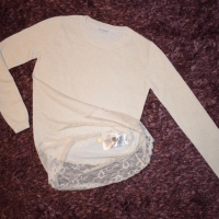 GUESS Women's blouse with lace Sz XS, снимка 6 - Блузи с дълъг ръкав и пуловери - 36058681