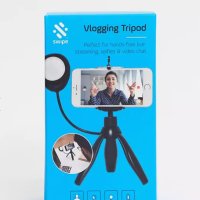 LED Трипод със стойка за телефон Vlogger с Thumbs UP Swipe Vlogging Tripod, снимка 2 - Селфи стикове, аксесоари - 41289076