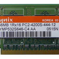 Продавам Рам Ram памет за лаптоп sd ram 256MB 533MHZ  hymp532s646-c4, снимка 1 - RAM памет - 44841332