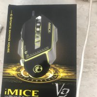 Мишка Gaming iMice V9 4 цвята лазерно осветление, 7 бутона, ускорение 30G 125 hz, снимка 2 - Клавиатури и мишки - 41283690