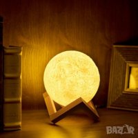 Лампа 3D Moon Light, снимка 2 - Настолни лампи - 39581741